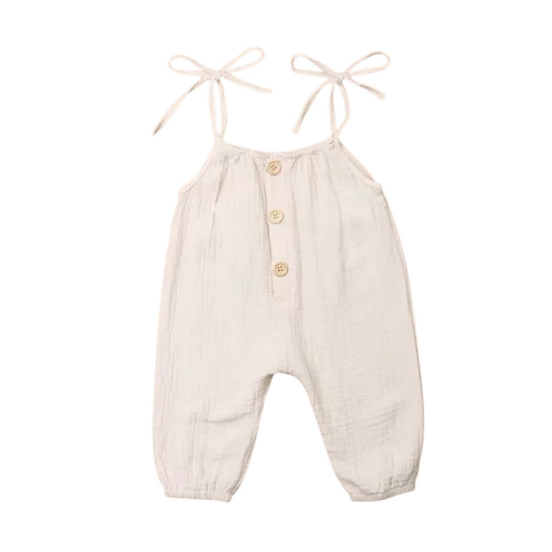 Spaghetti straps Jumpsuit Beige
