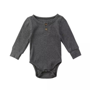 baby bodysuit long sleeve gray