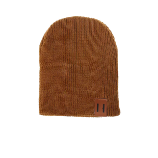kids beanie in rust color