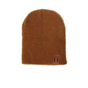 kids beanie in rust color