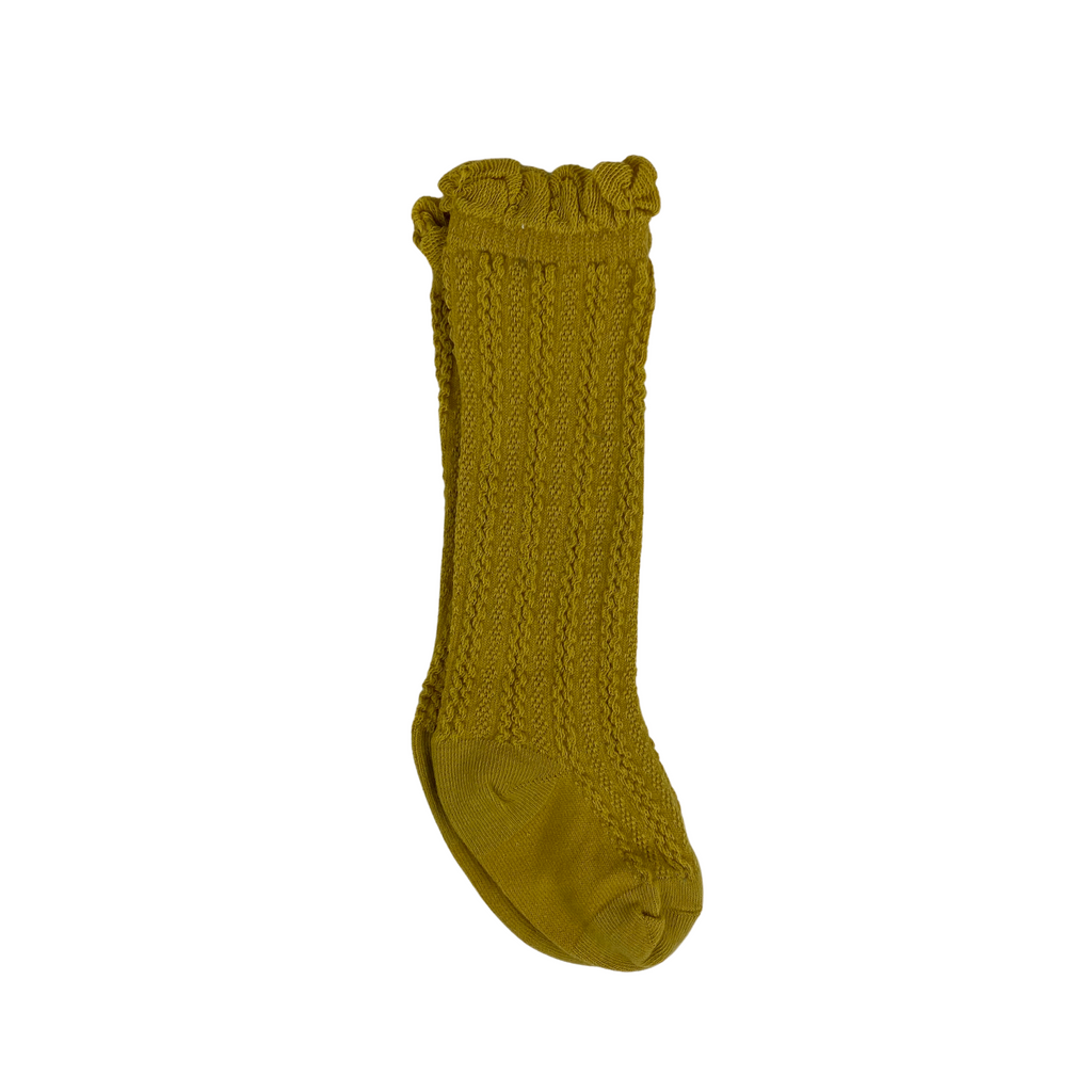 Knee high socks in yellow