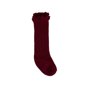 Knee high socks in wine red
