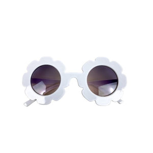 Toddler flower sunglasses in white