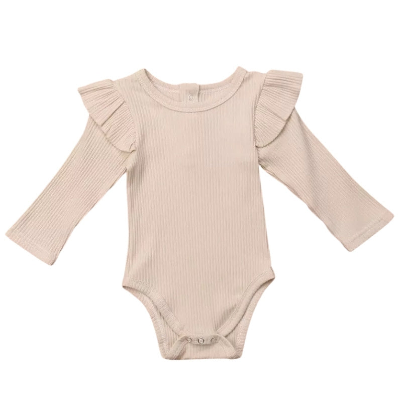 toddler bodysuit long sleeve  tan color