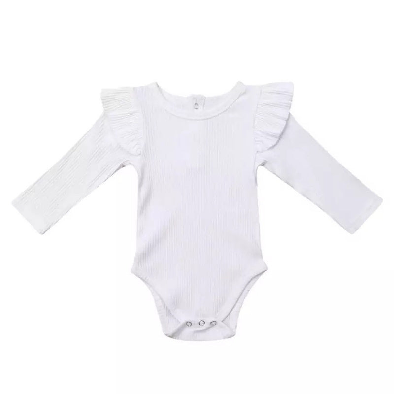 toddler long sleeve bodysuit in white