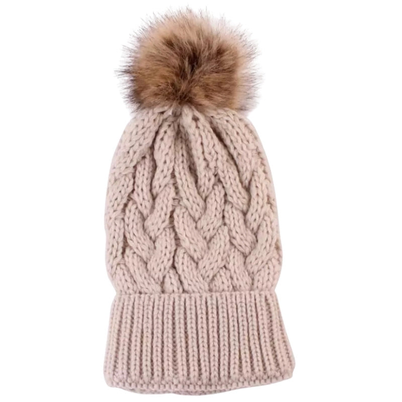 mom and baby matching beanie